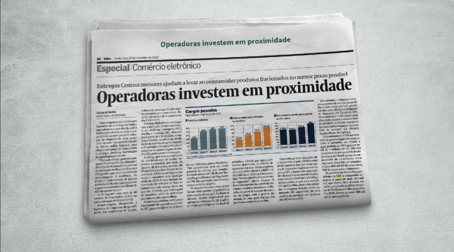 imagem de um jornal com a matéria "Operadoras investem em proximidade"